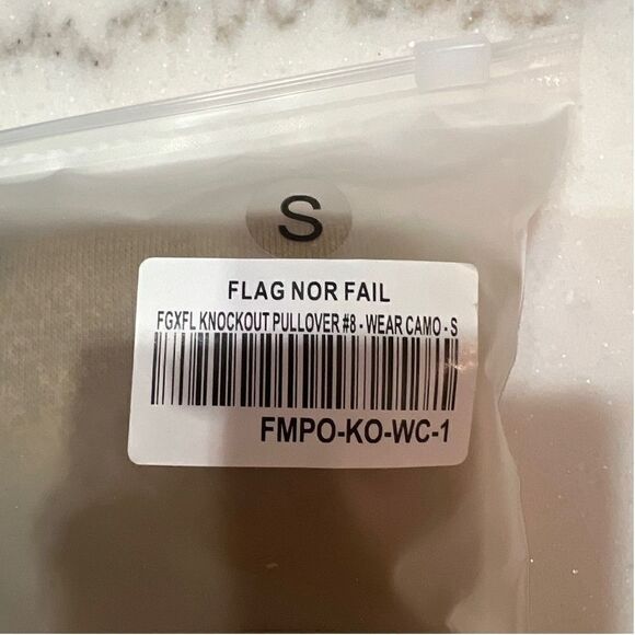 Flag Nor Fail NWT Wear & Tear Collection Knockout Pullover Hoodie Unisex Size Sm - Picture 5 of 6